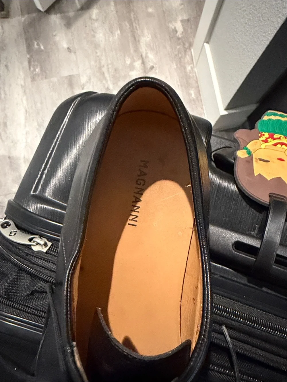 Magnanni Black Leather Lace-Up